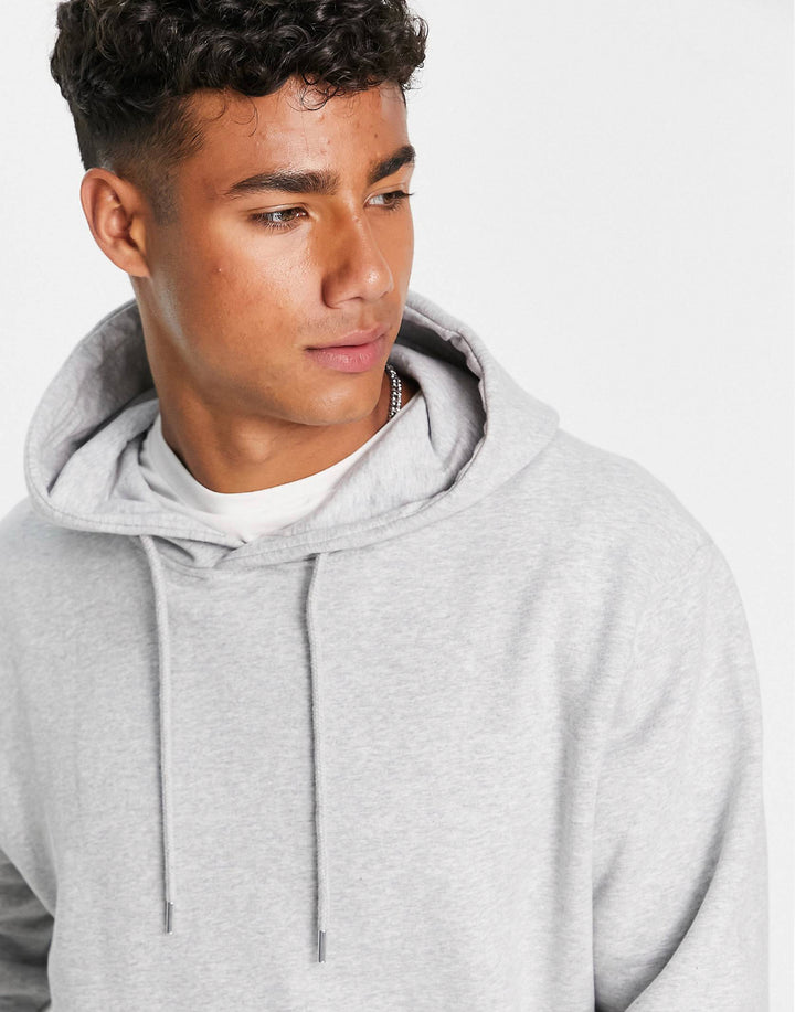 Hoodie in Marl Gray