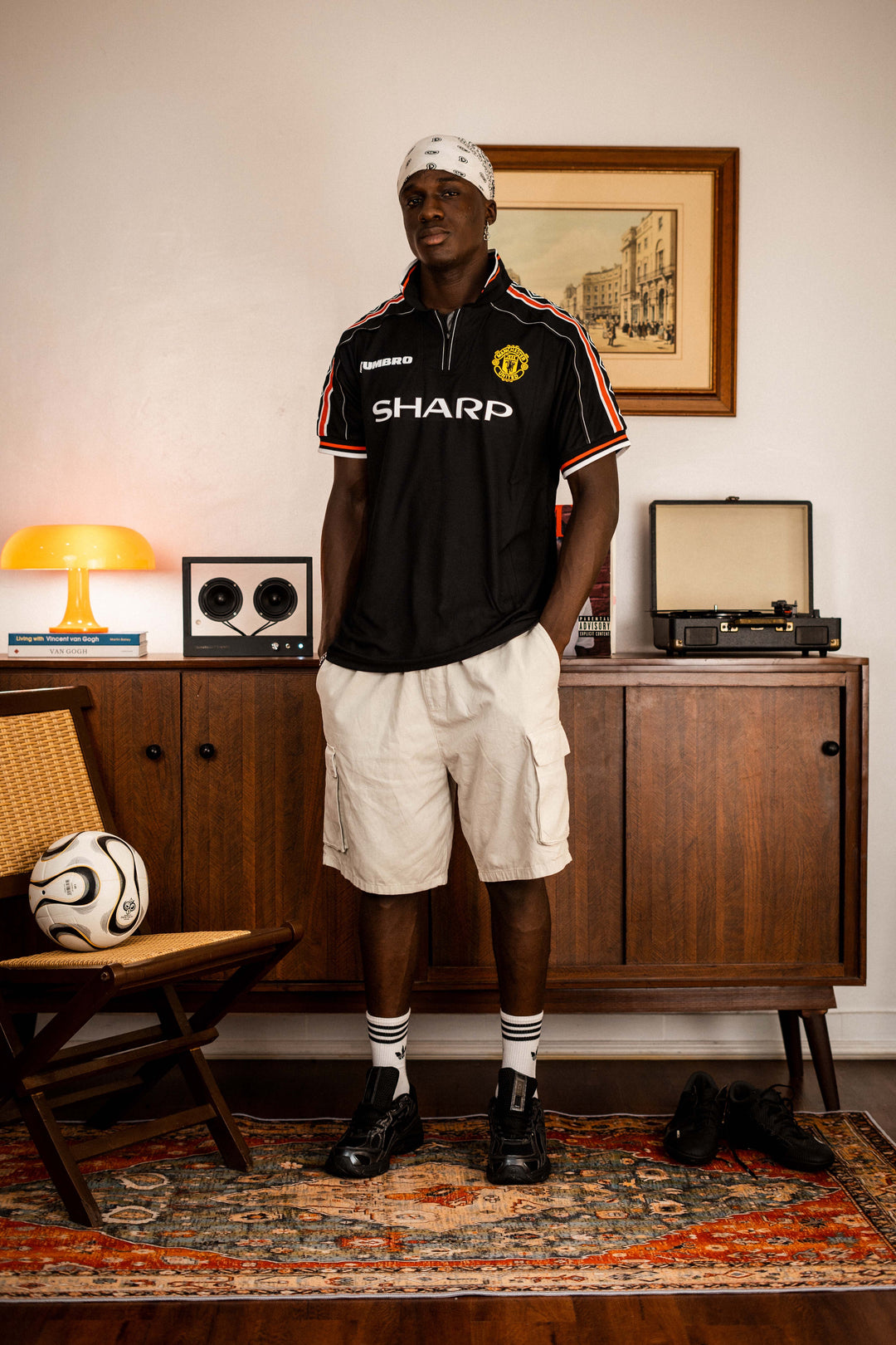 Manchester United Retro Away 1998 Jersey in black
