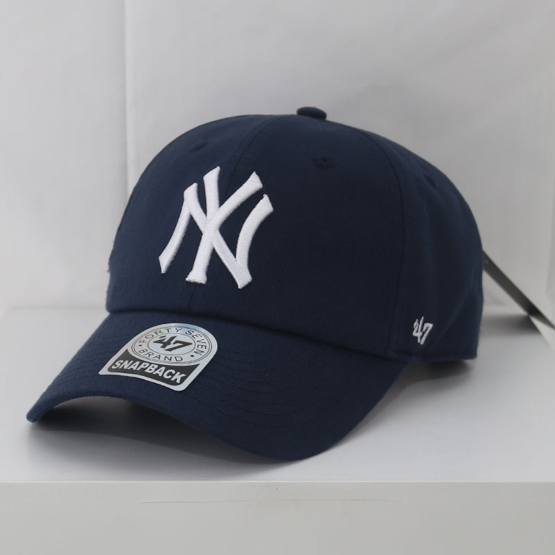 New York big logo adjustable baseball in blue