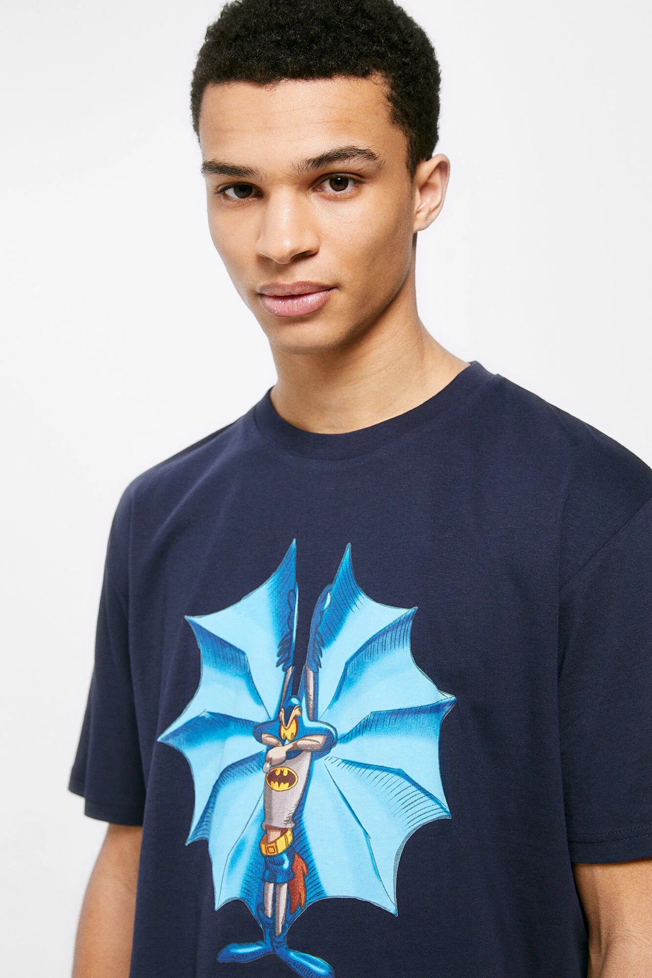 Springfield Batman print T-shirt in blue – Garmisland