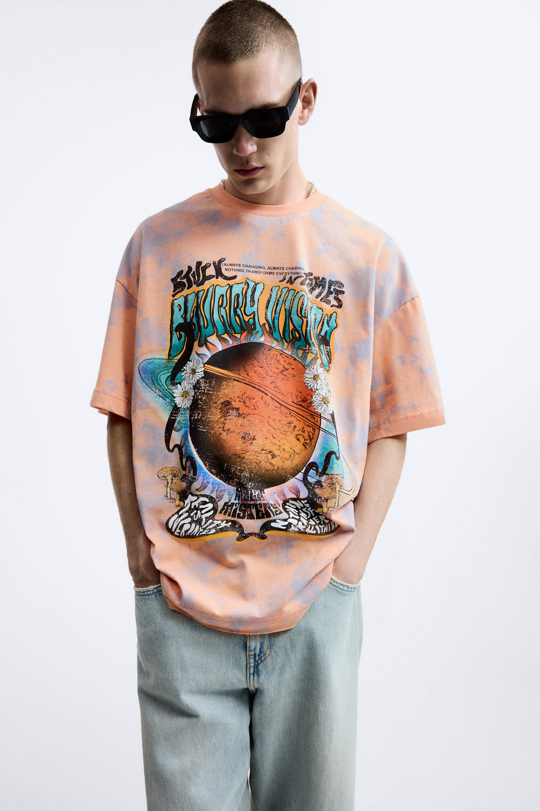 Zara Printed tshirt in orange