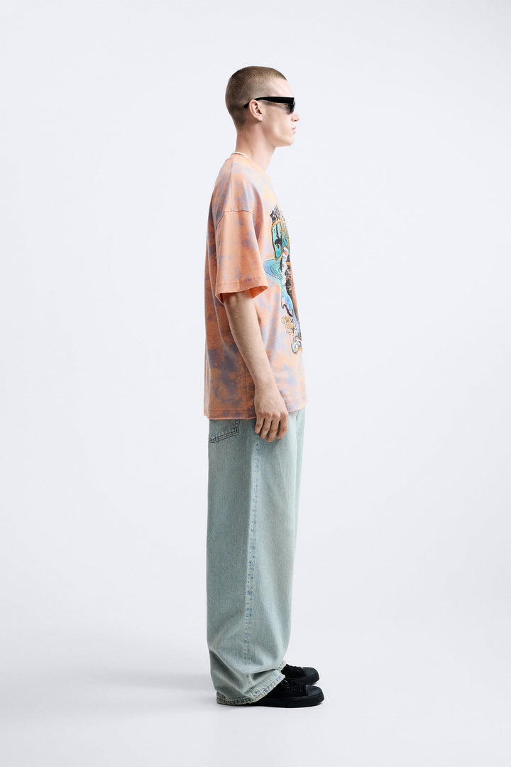 Zara Printed tshirt in orange