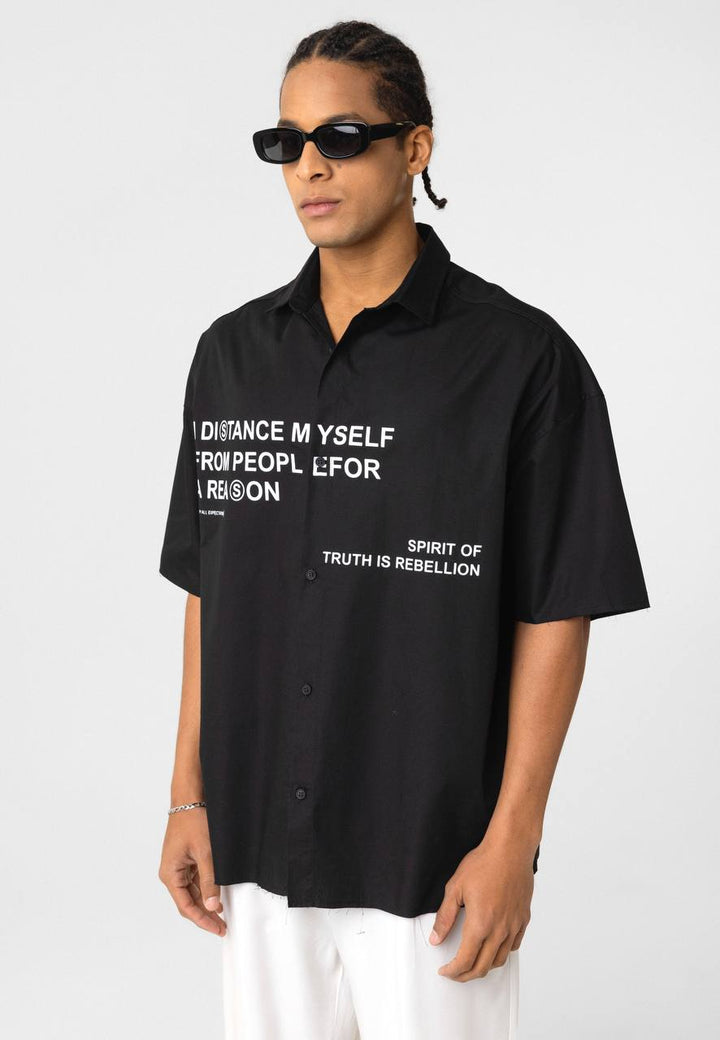 Essence of Life Oversized Shirt in Black