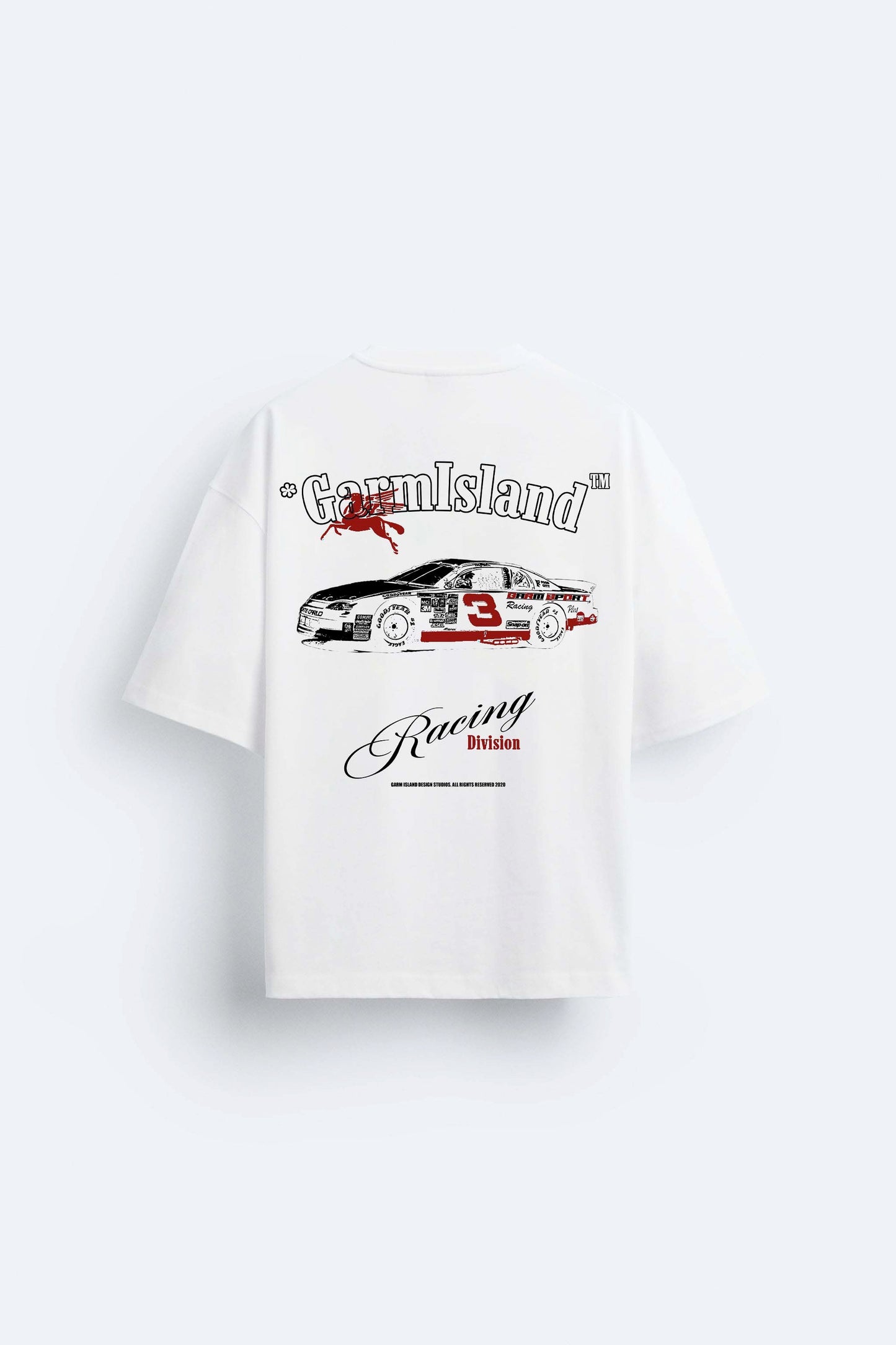 Garm Island Motorsport T-shirt in white