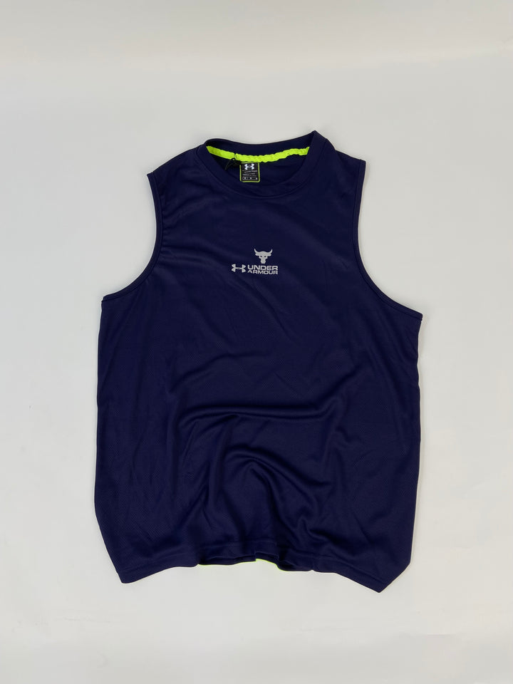 Under armour armless sports t-shirt in navy blue