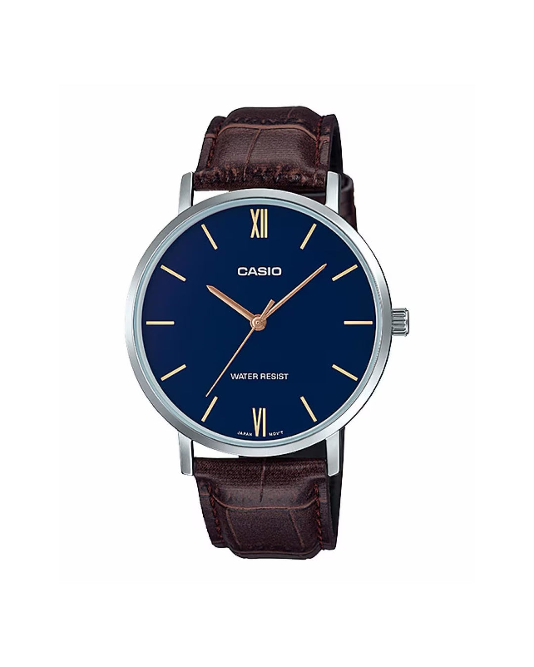 Casio Brown Leather MTP-VT01L-1B