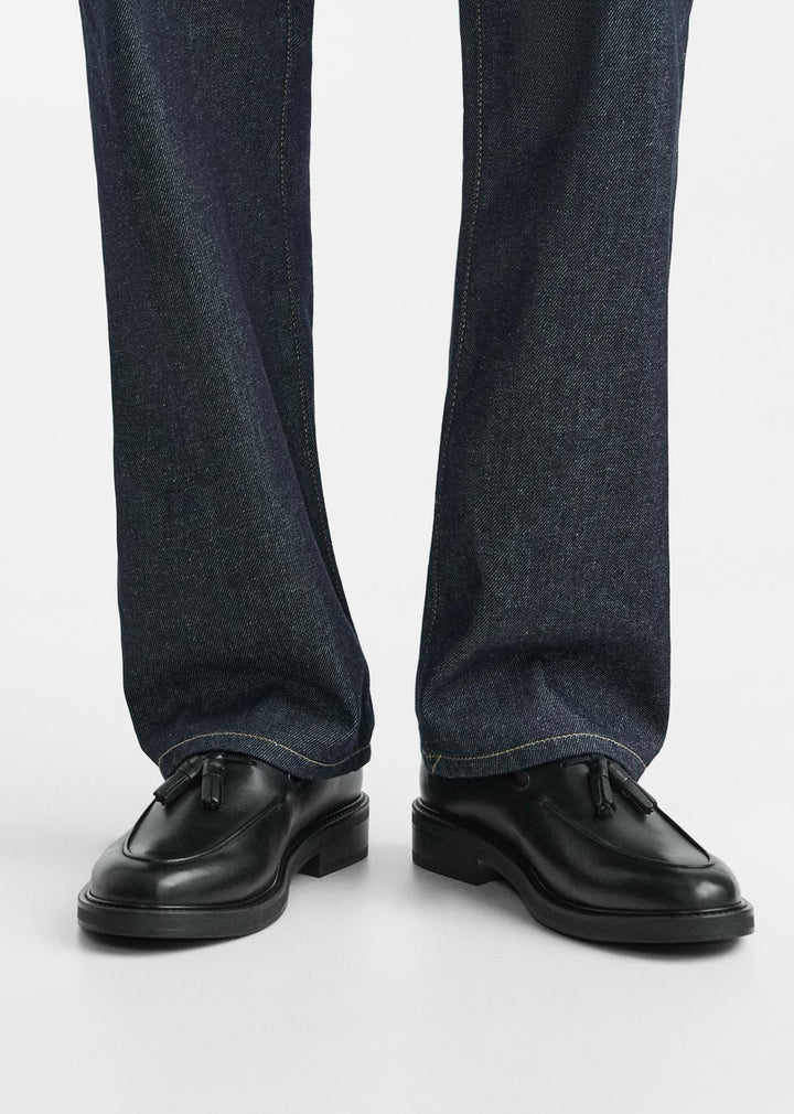 ZARA TRIM RIMMINGS TASSEL LOAFERS