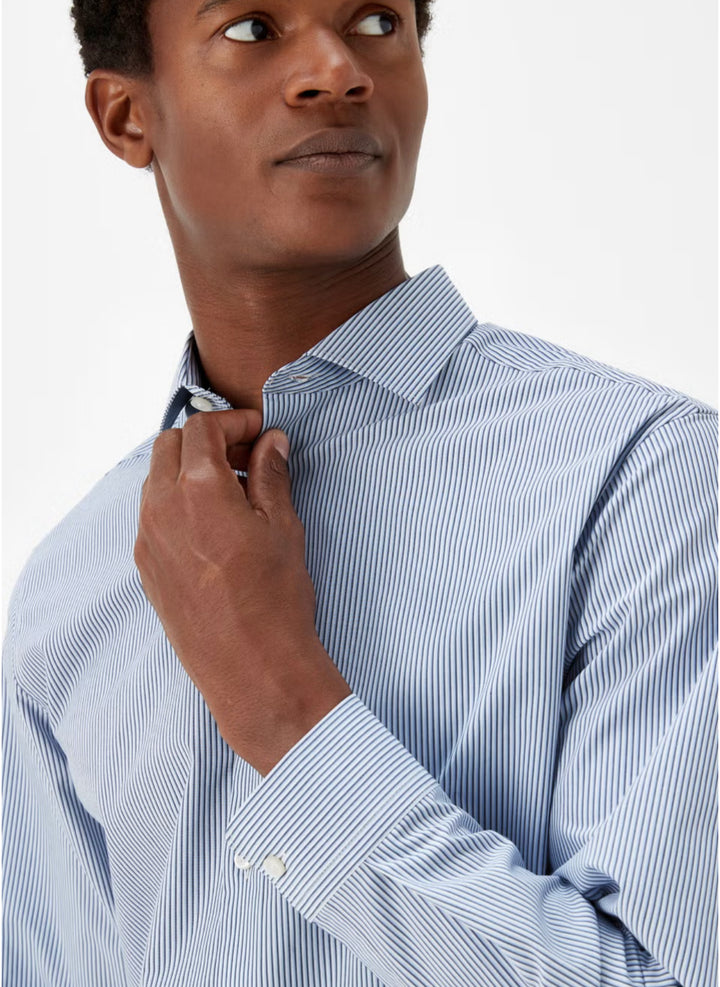 Taylor & Wright Blue Stripe Regular Fit Shirt