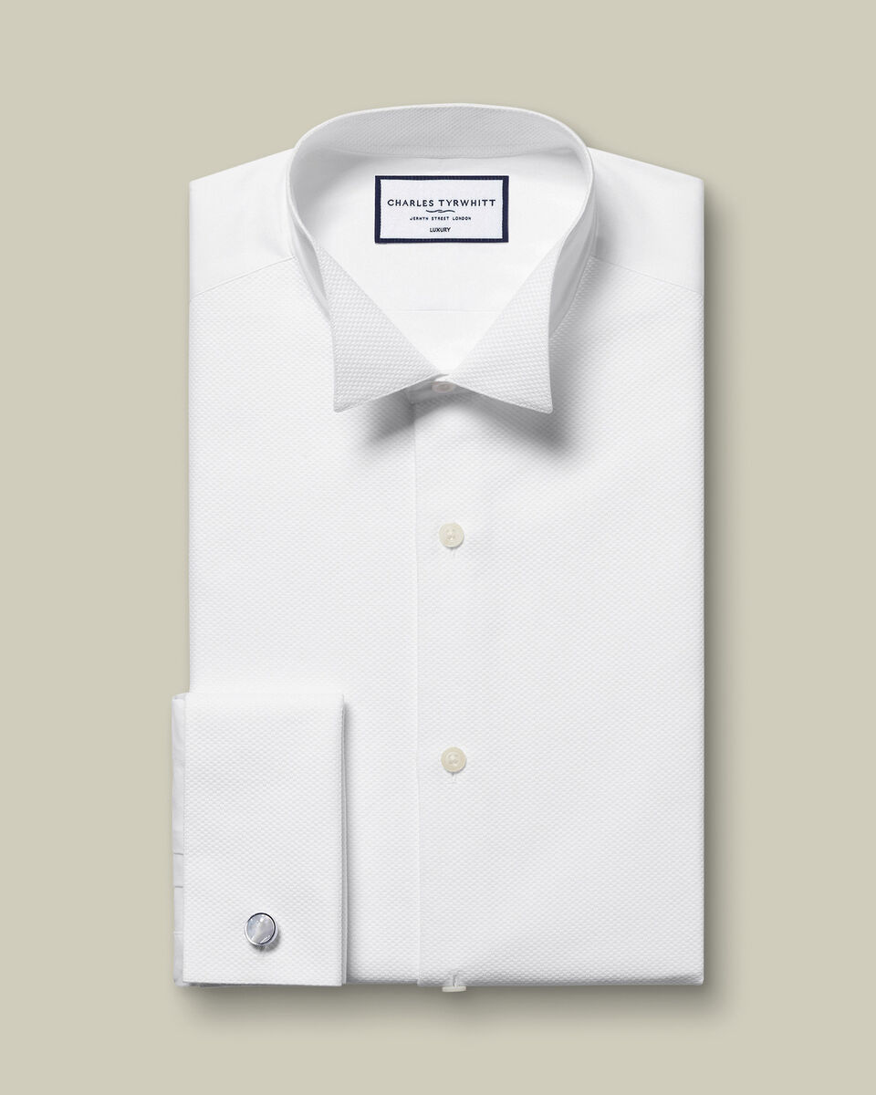 Charles Tywhitt Bib Front Wing Collar Evening Shirt - White