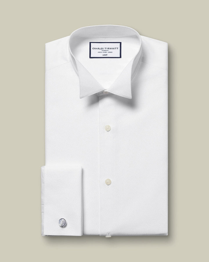 Charles Tywhitt Bib Front Wing Collar Evening Shirt - White