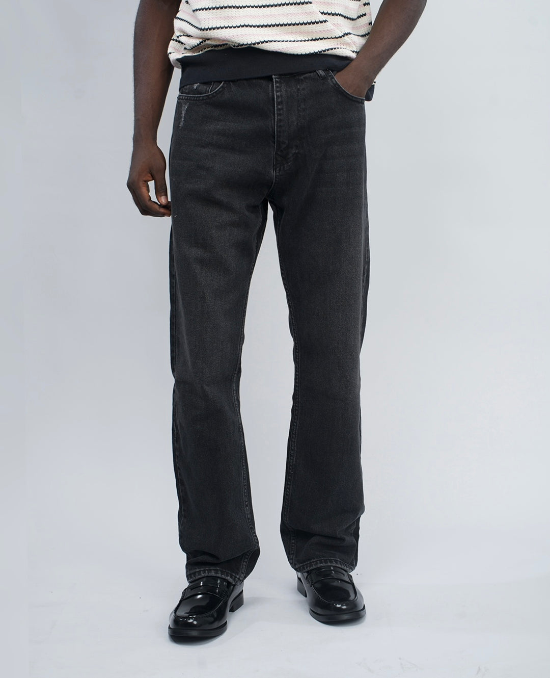 Difransel straight jeans in washed black