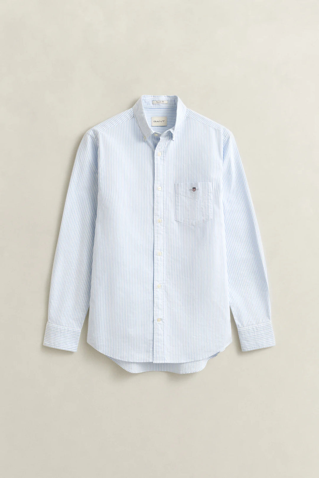 GANT Regular Fit Banker Stripe Classic Oxford Shirt in light blue