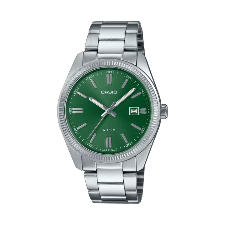 Casio MTP-1302D chain wrist watch in green