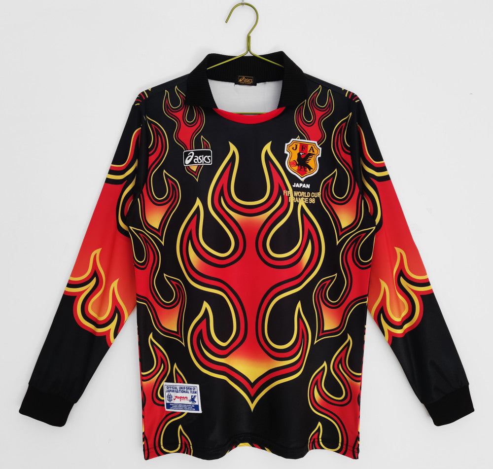 1998 Japan Red Flame Goalkeeper Longsleeve Retro Jersey/1998