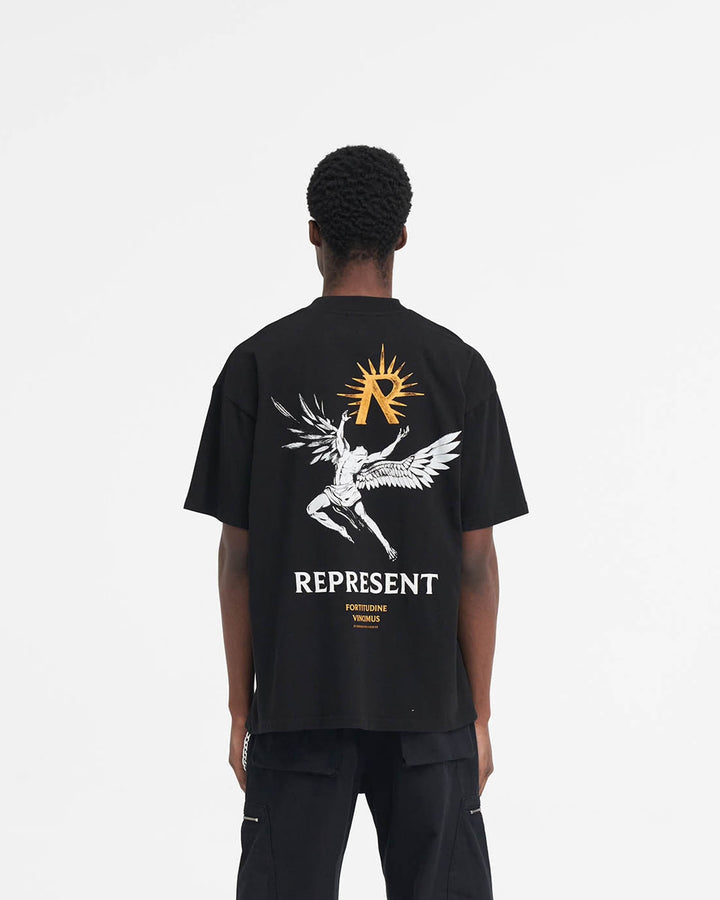 Represent Icarus T-shirt in black