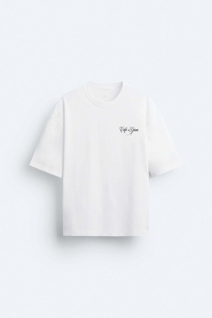 Garm Island Cafe T-shirt in white