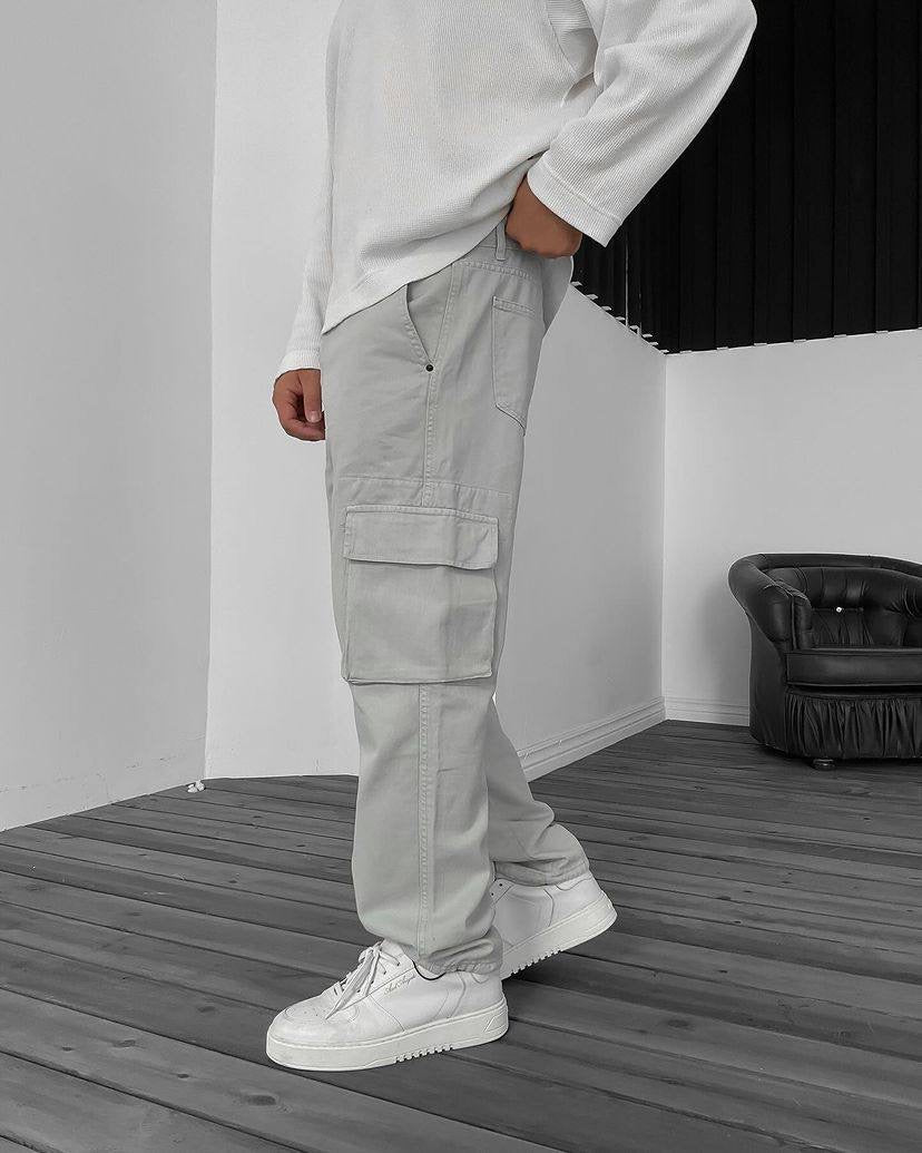 Difransel Baggy Cargo Jeans in gray