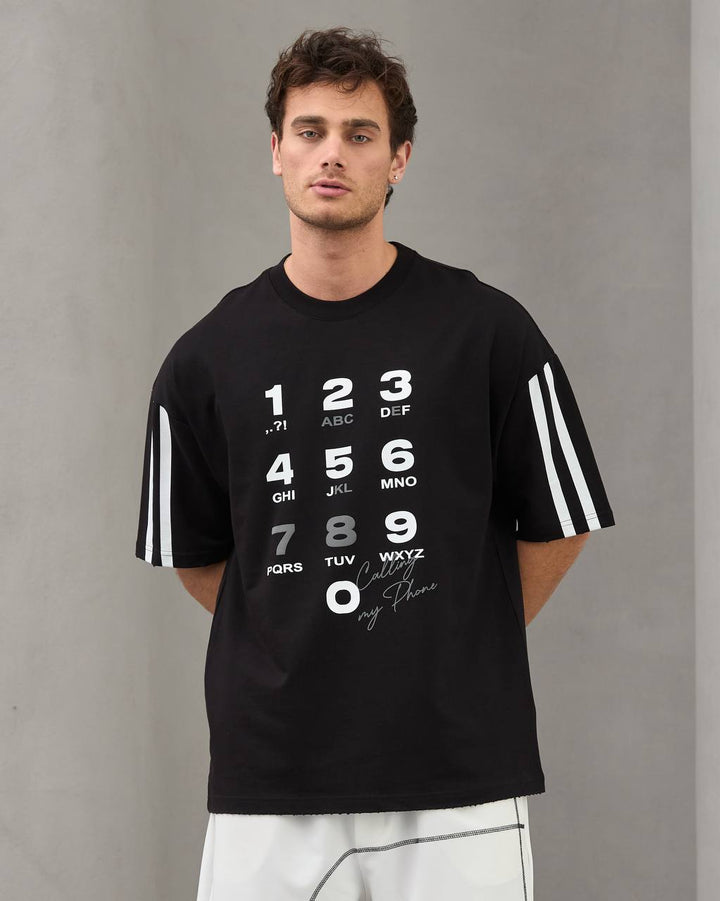 2morrow keypad T-shirt in black