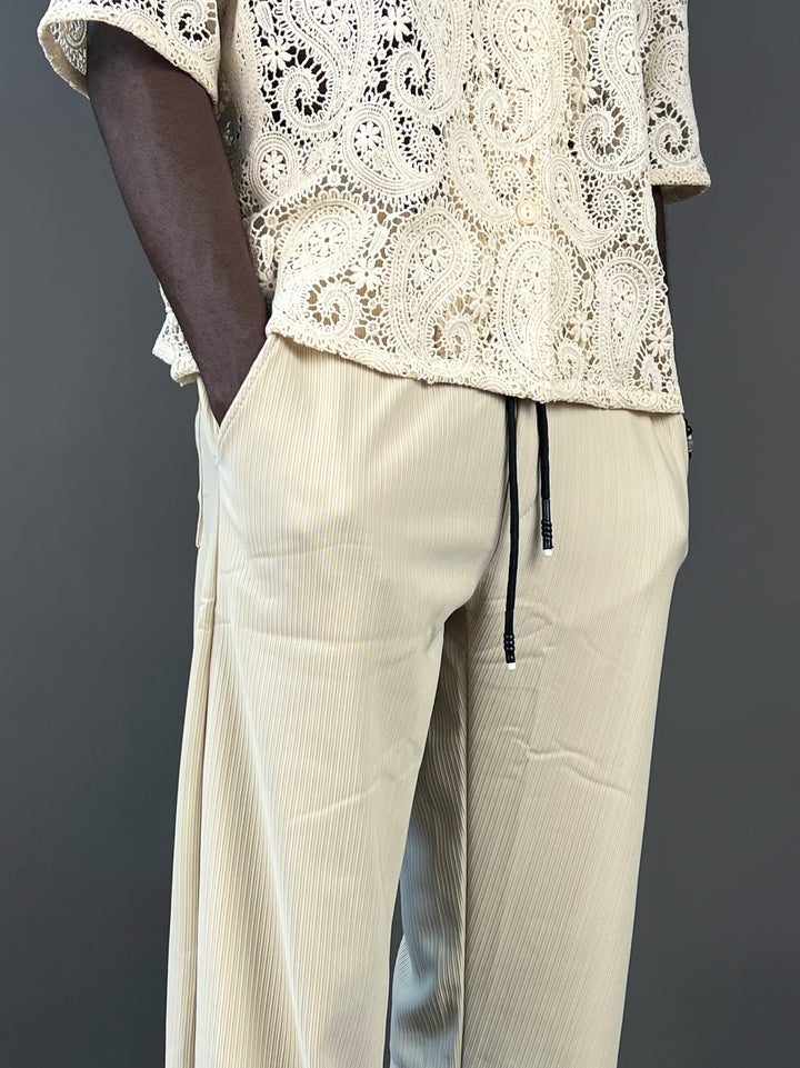 ZARA PLEATED PANTS IN BEIGE