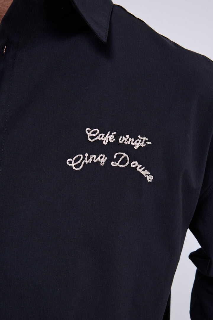 2512 Cafe Print Overshirt