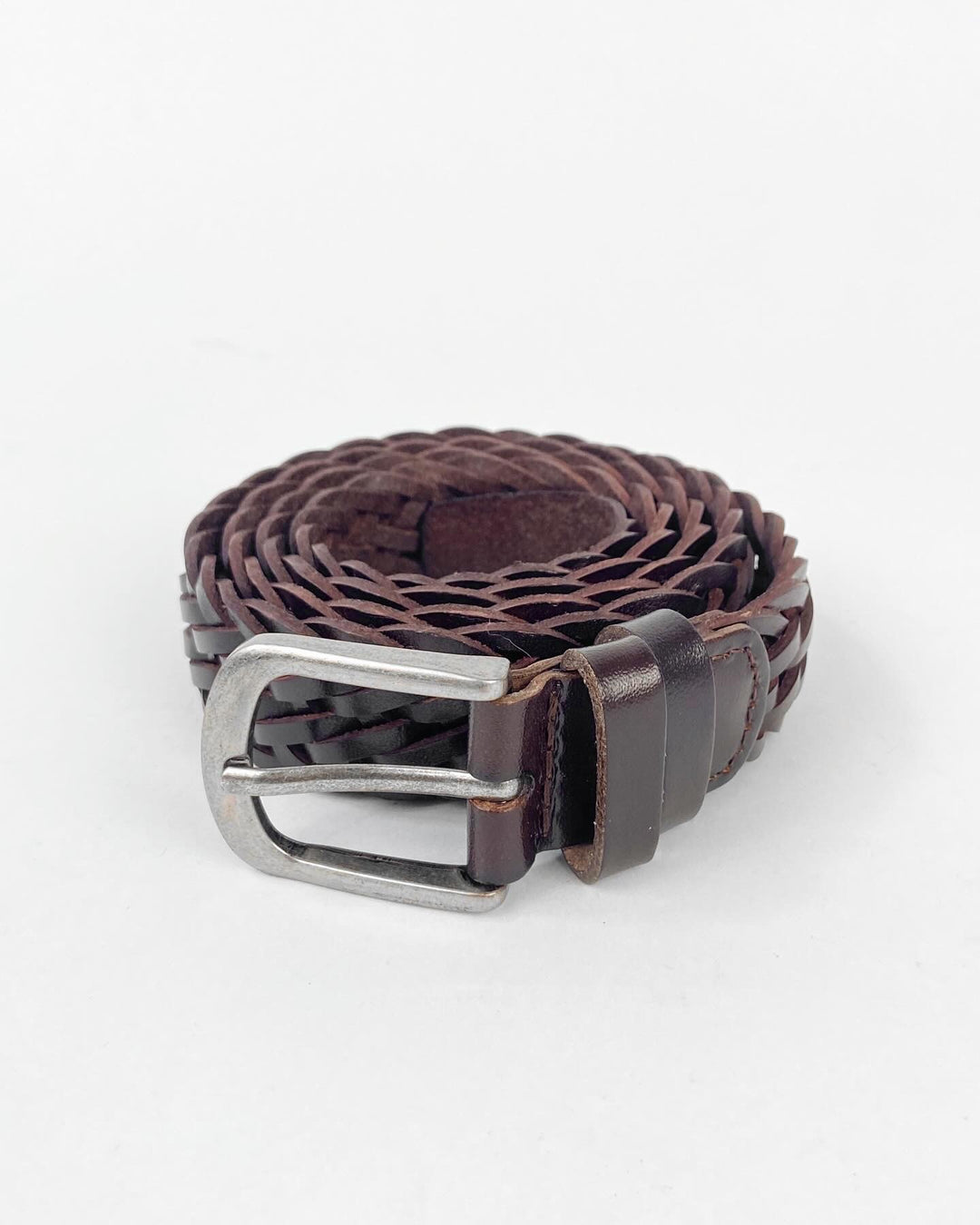 Garm Island Woven Belt in Coffee Brown