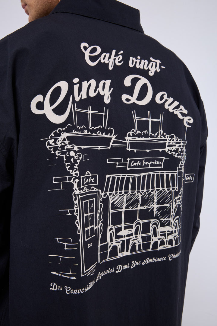 2512 Cafe Print Overshirt