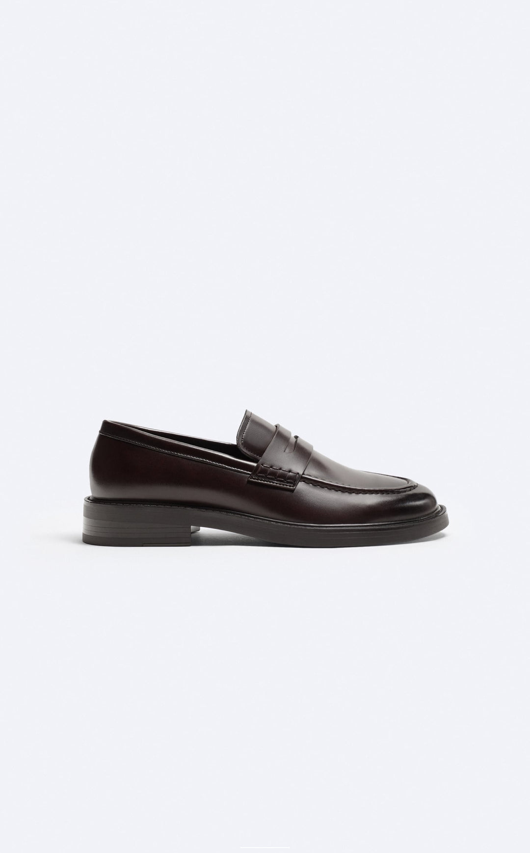 Zara Basic Loafers with Penny Strap in brown