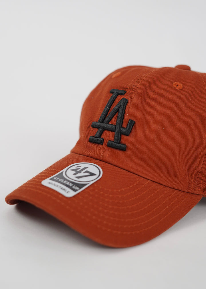 LA Baseball Adjustable Cap in Burnt Orange