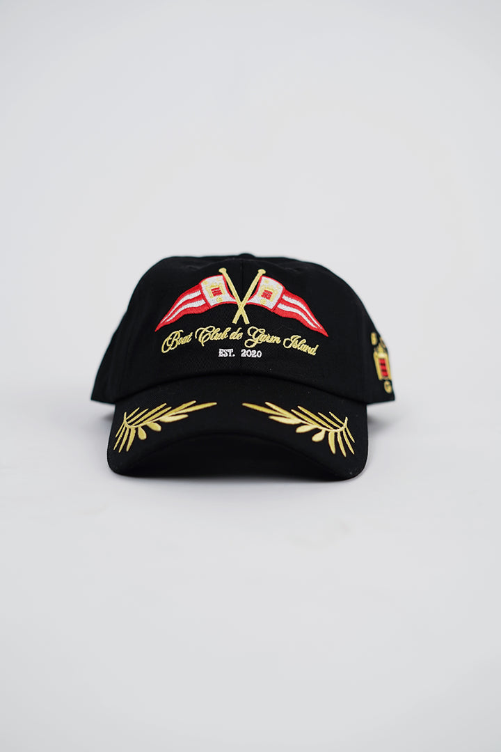 Garm Island Boat Club Panel Cap in Black