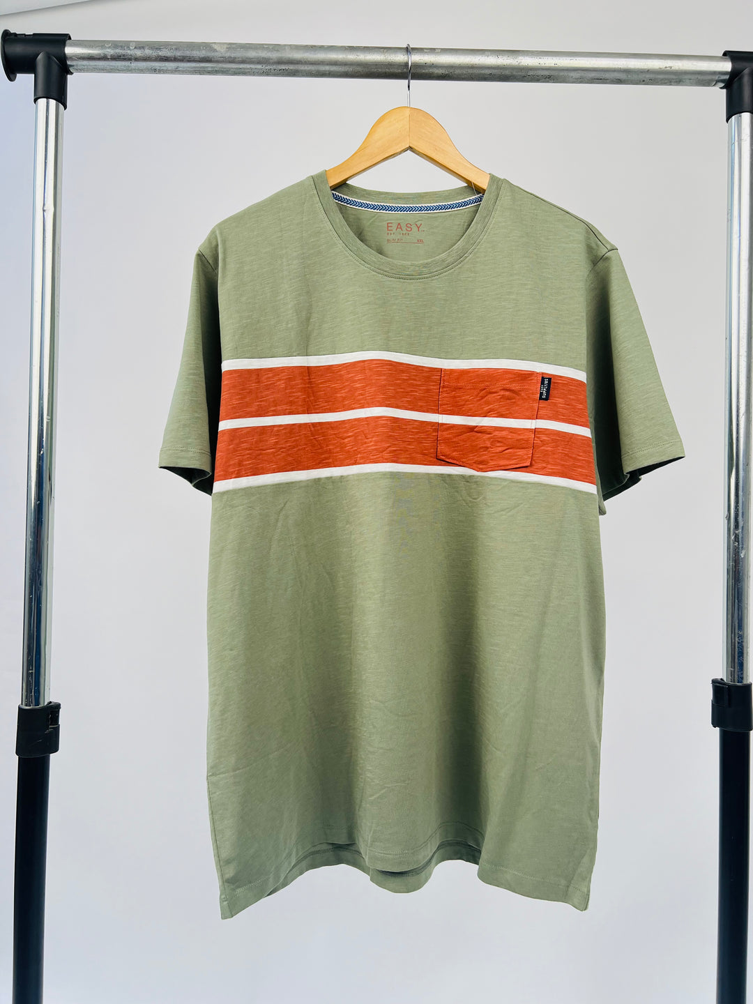 Easy bar stripe t-shirt in green