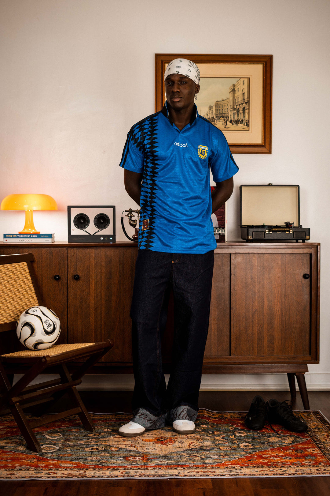 Argentina 1994 Retro Jersey T-shirt in blue