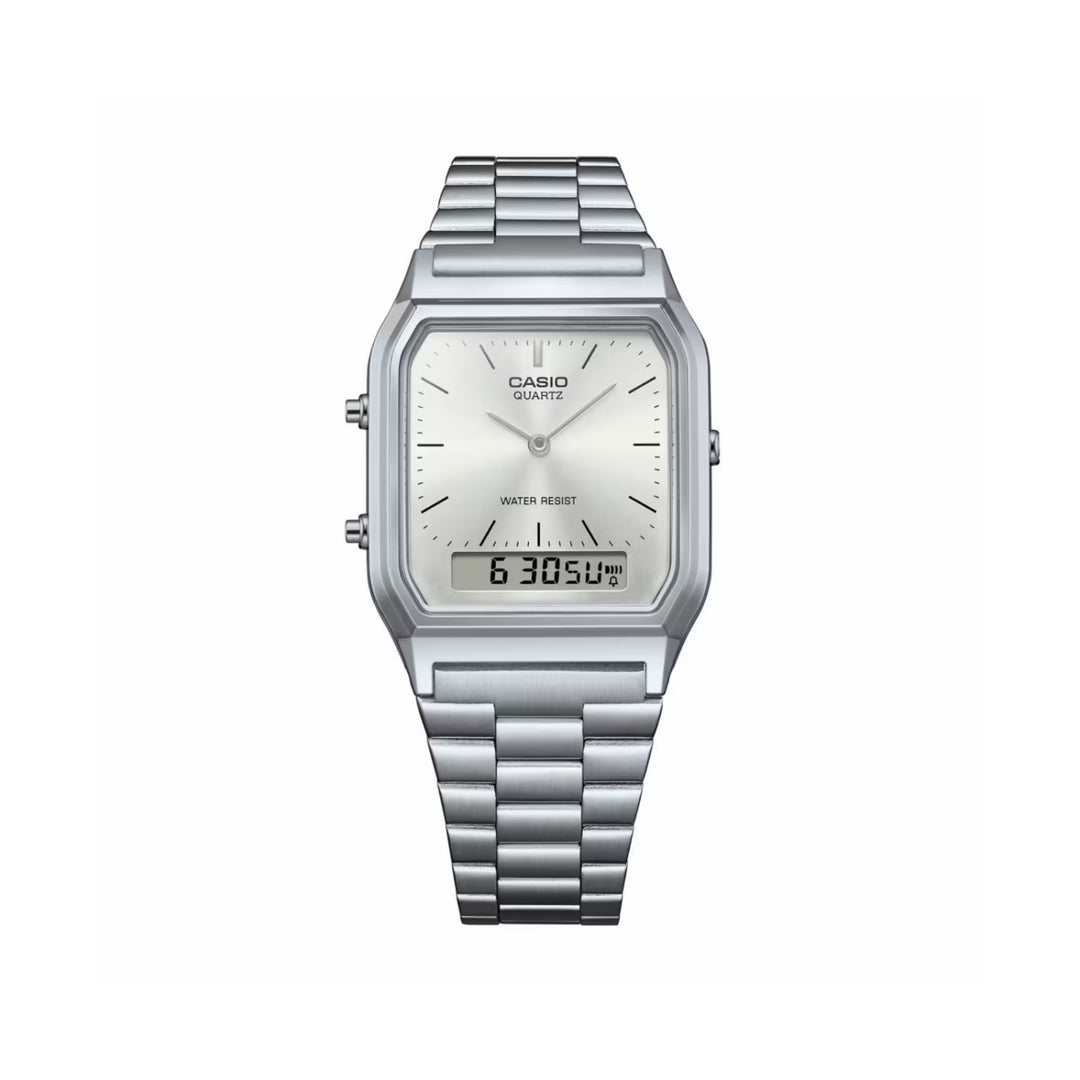 Casio AQ-230 wrist watch in silver