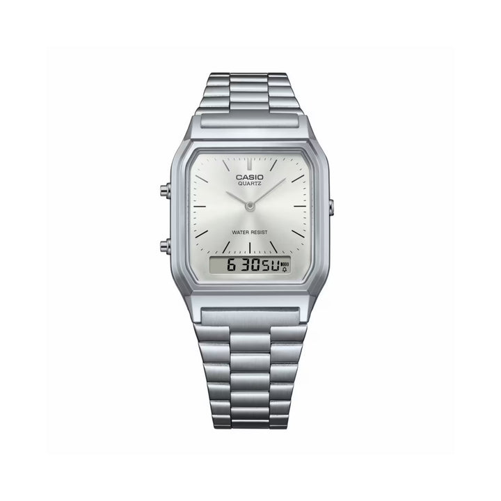Casio AQ-230 wrist watch in silver