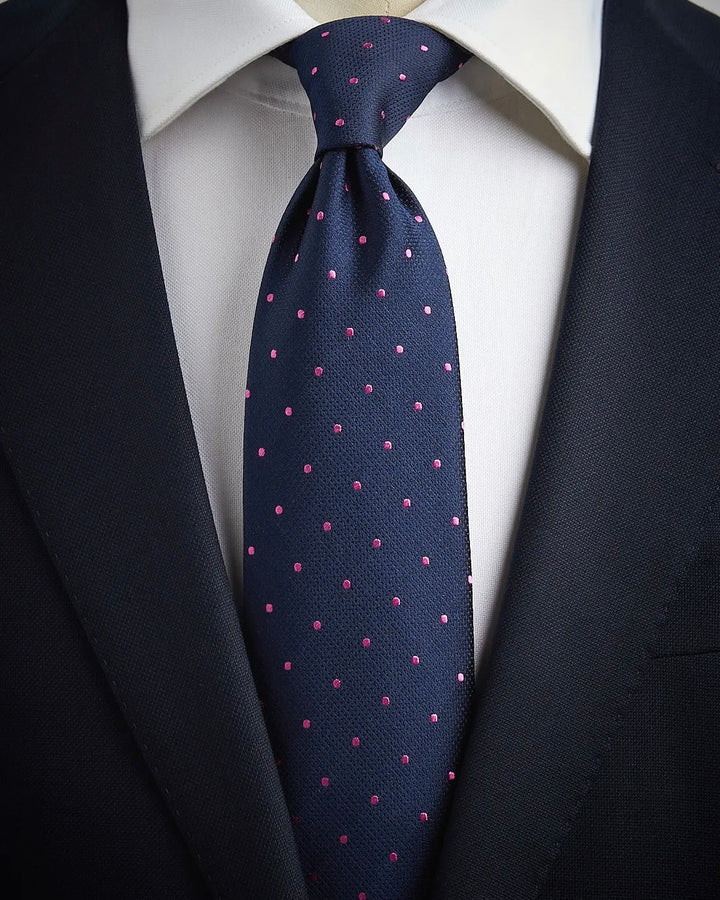 Blue & Pink dotted tie