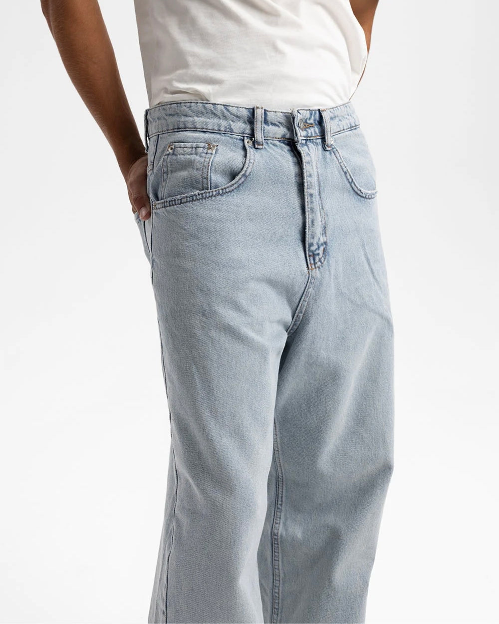 Giesto Washed Baggy Jeans in Blue