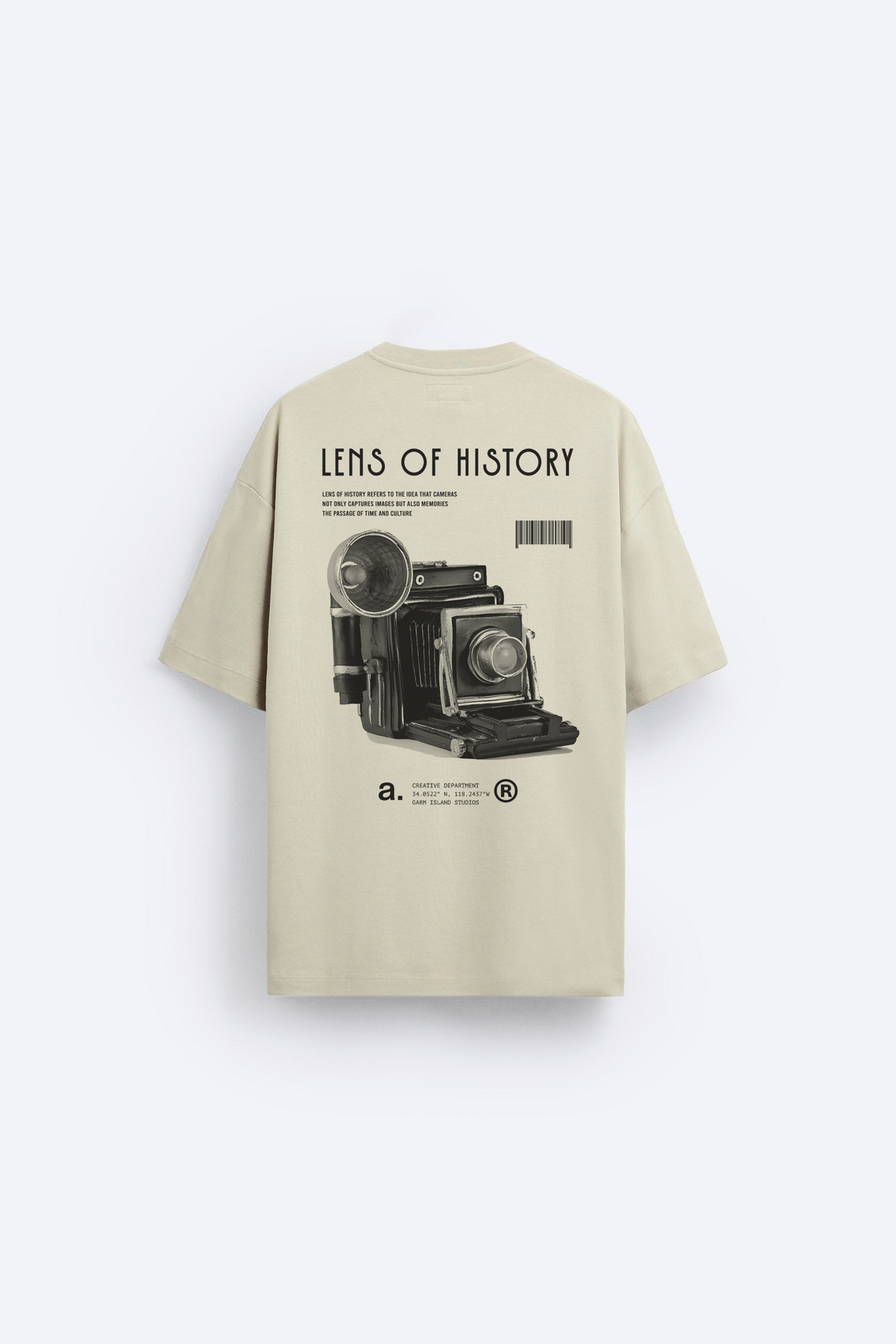 Garm Island Lens of History T-shirt in Ecru