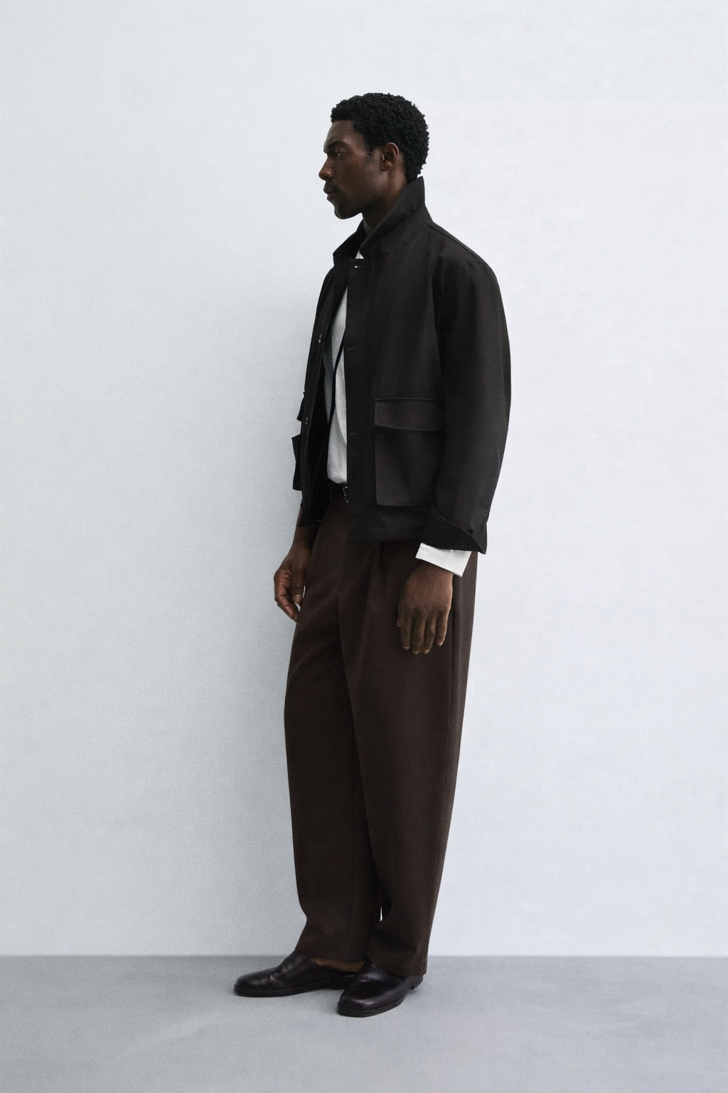 Snazzy smart wide leg pants in brown