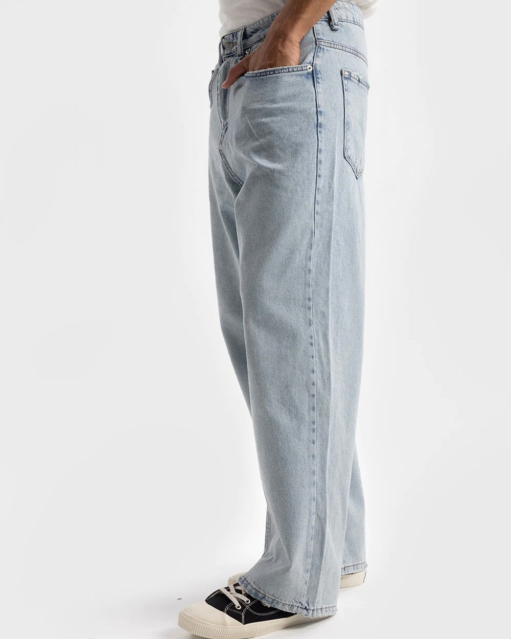 Giesto Washed Baggy Jeans in Blue