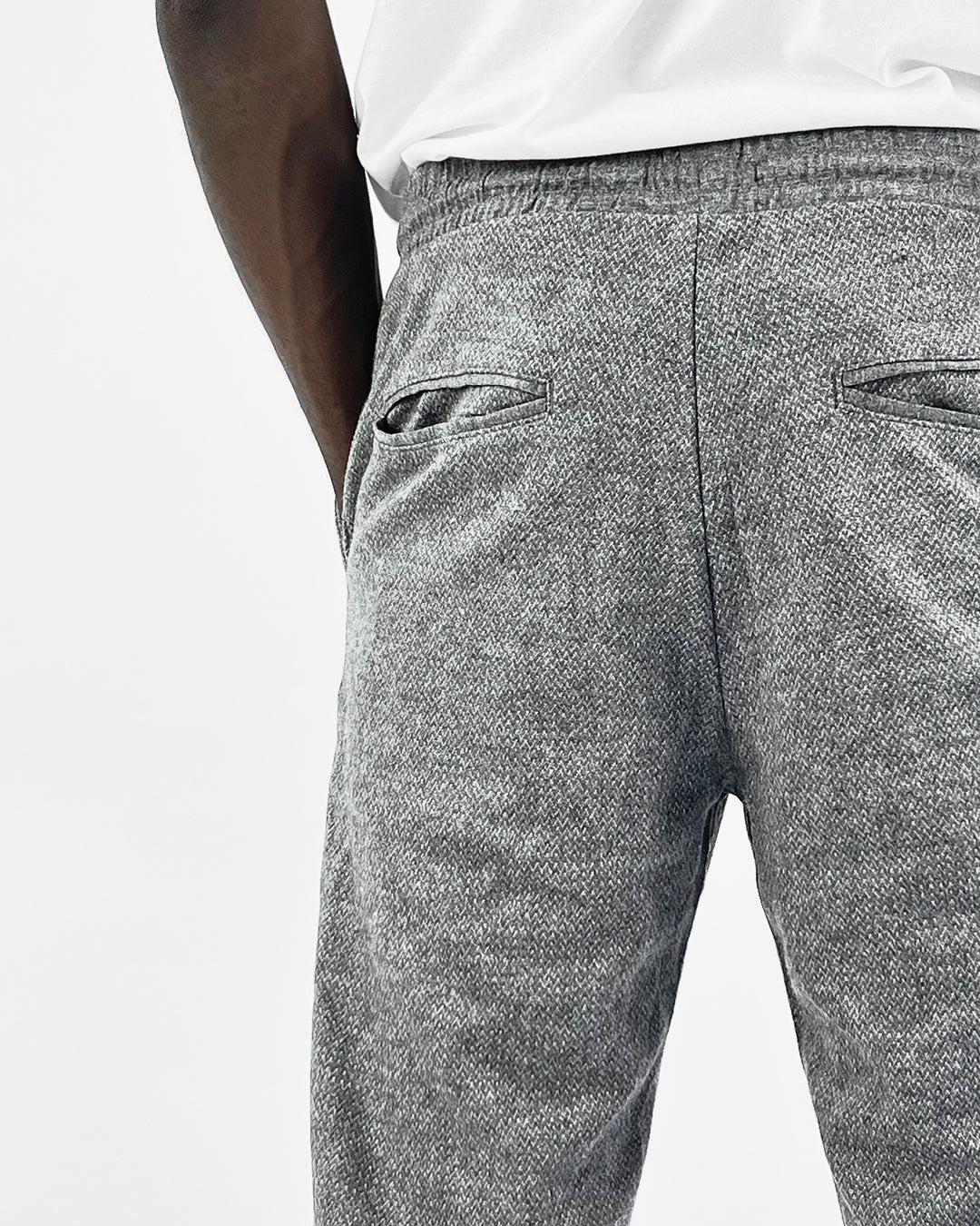 Royal Class pinstripe jogger trousers in gray