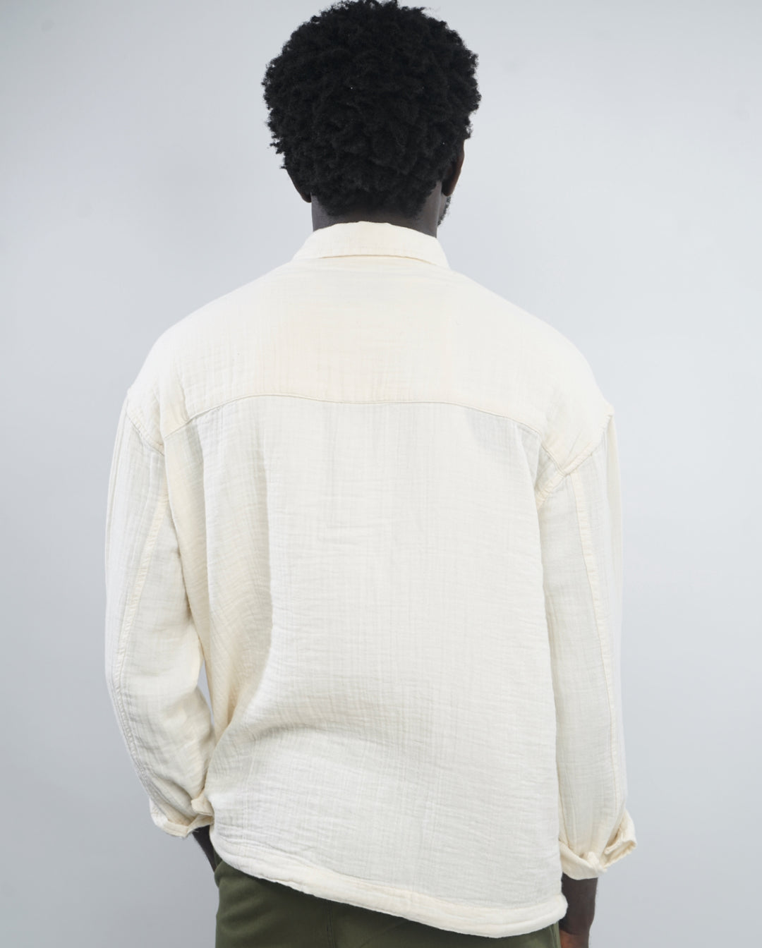 GIESTO linen spring shirt in off white