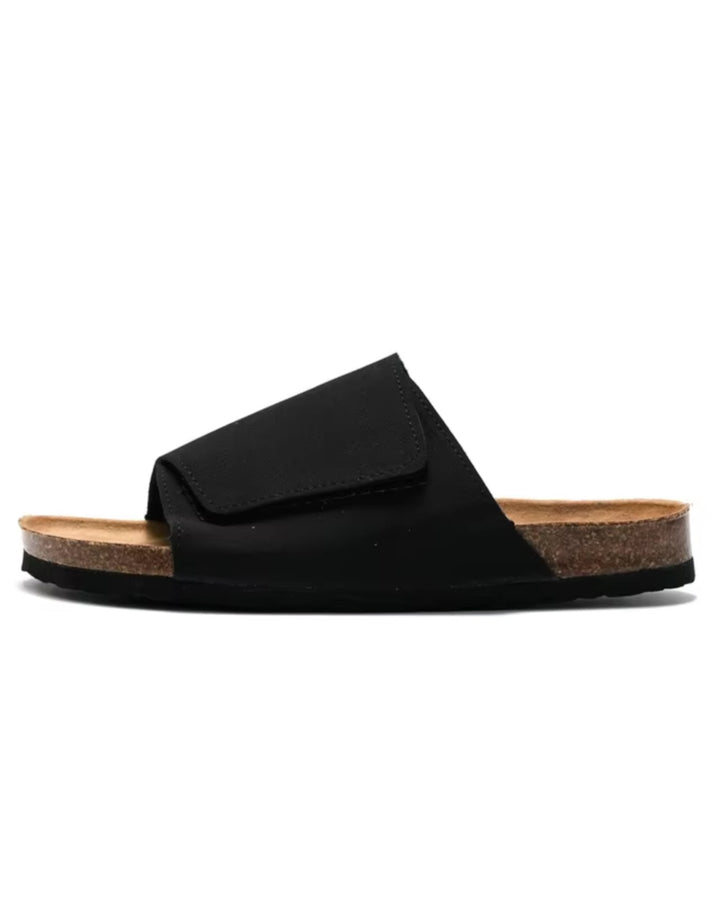 Ruizustock Cork Sandal Slippers in black