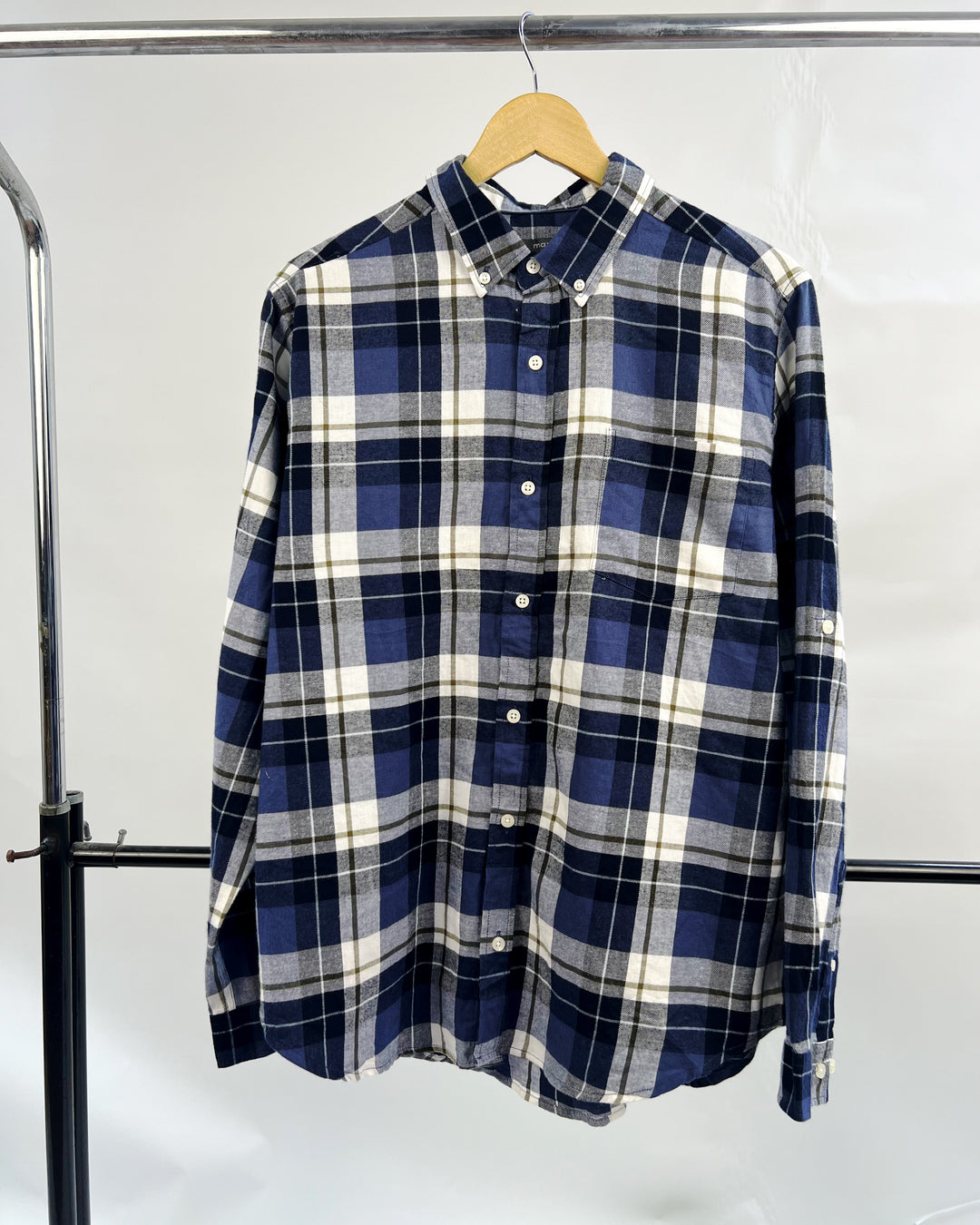 Max Urban plaid shirt in blue