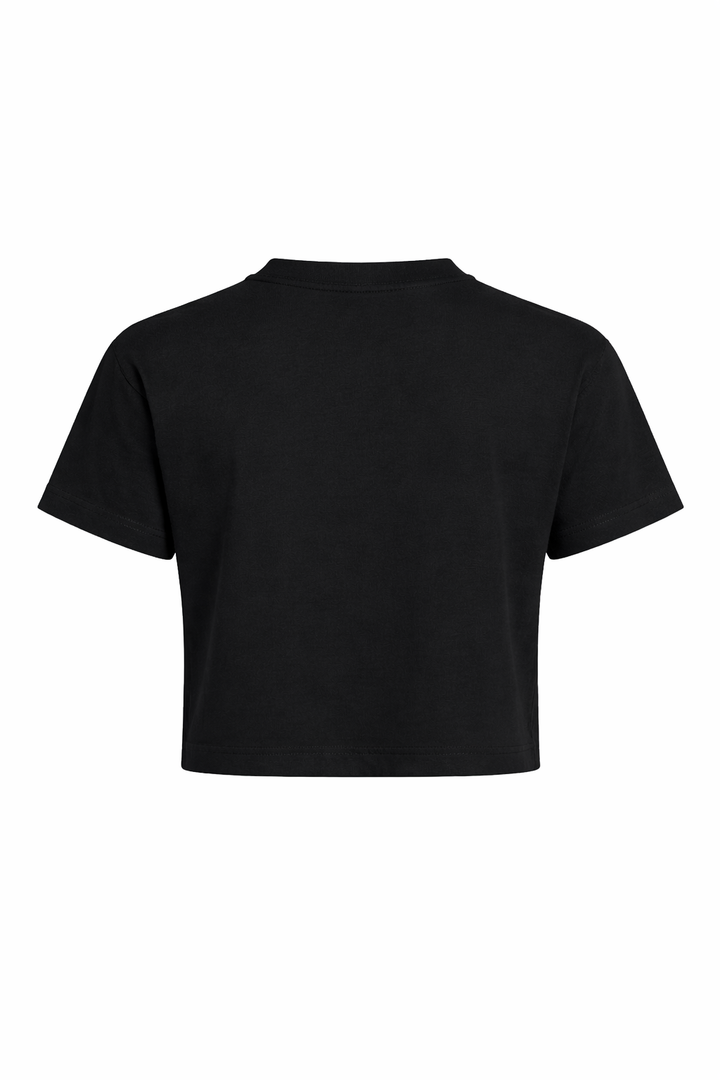 Log drum princess crop top in black