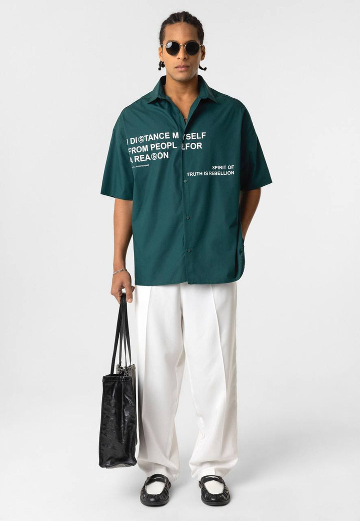 Essence of Life Oversized Shirt in Green