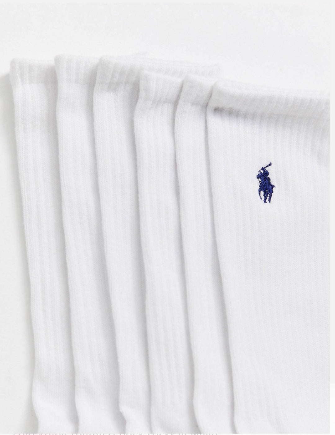 Polo Ralph Lauren 6 pack crew socks in white