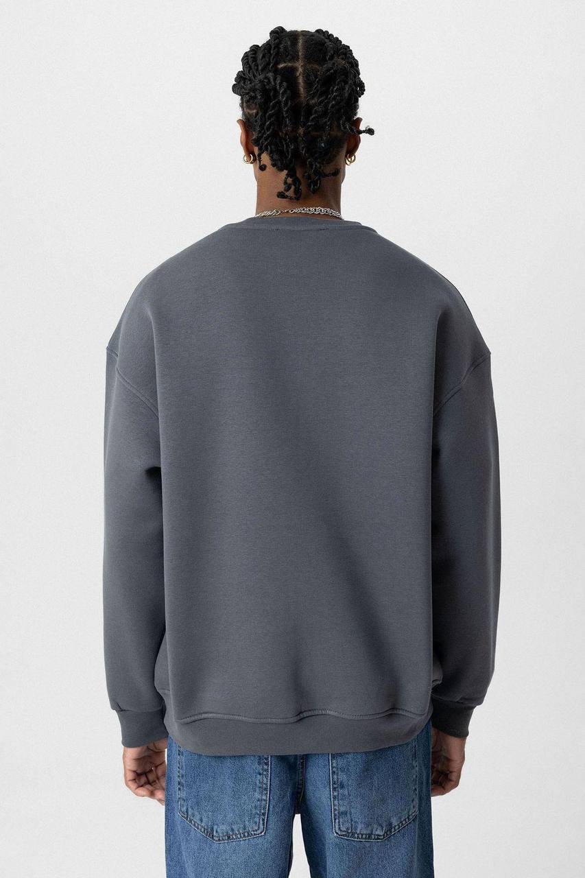 Vamos Premium Oversized Sweatshirt in Smoke Grey