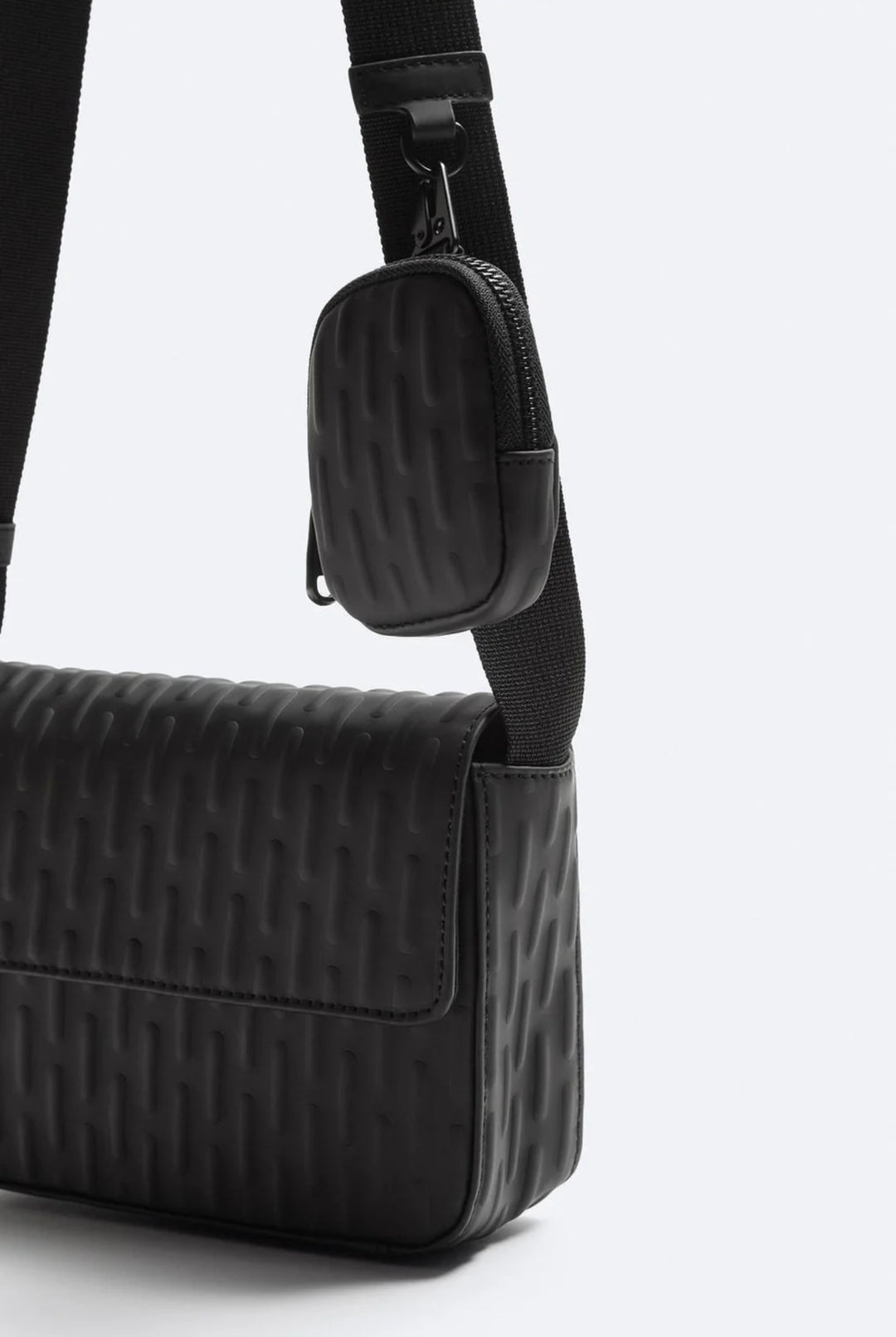 Zara embossed Messenger Crossbody Bag