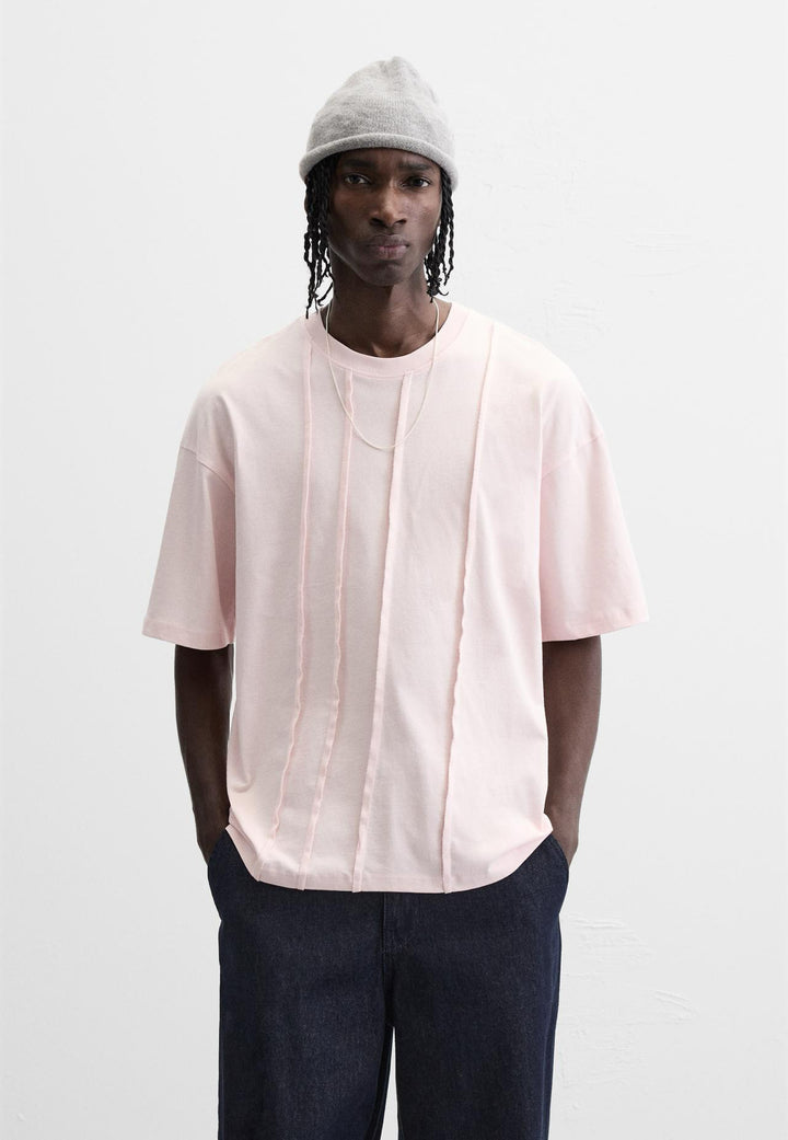 ZARA T-SHIRT WITH SEAM DETAILS