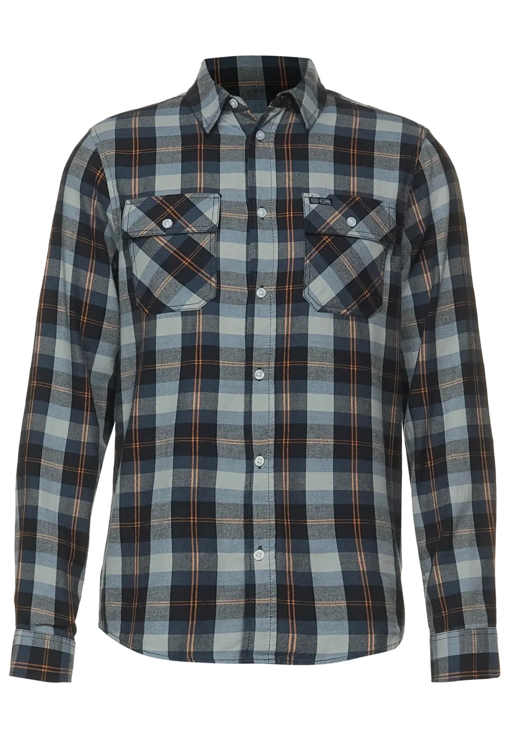 Sweet One Men plaid shirt in orange and blue – Garmisland