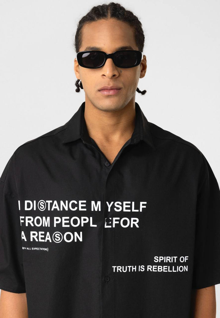Essence of Life Oversized Shirt in Black